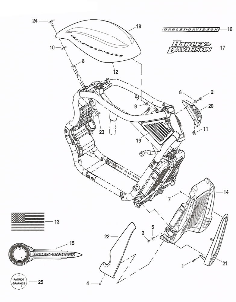 harley motorcycle parts diagram