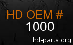 hd 1000 genuine part number