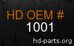 hd 1001 genuine part number