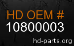 hd 10800003 genuine part number