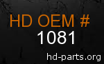 hd 1081 genuine part number