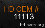 hd 11113 genuine part number