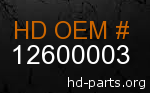 hd 12600003 genuine part number