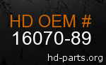 hd&nbsp16070-89 genuine part number