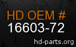 hd 16603-72 genuine part number