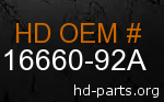 hd 16660-92A genuine part number