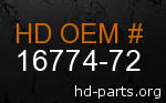 hd 16774-72 genuine part number