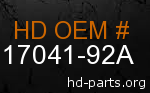hd 17041-92A genuine part number