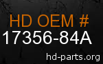 hd 17356-84A genuine part number