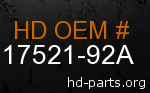 hd 17521-92A genuine part number