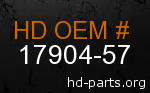 hd 17904-57 genuine part number