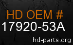 hd 17920-53A genuine part number
