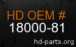 hd 18000-81 genuine part number