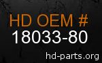 hd 18033-80 genuine part number