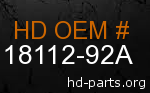 hd 18112-92A genuine part number