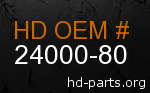 hd 24000-80 genuine part number