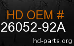 hd 26052-92A genuine part number