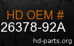 hd 26378-92A genuine part number