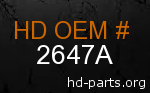 hd 2647A genuine part number