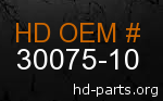 hd 30075-10 genuine part number