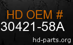 hd 30421-58A genuine part number