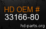 hd 33166-80 genuine part number