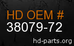 hd 38079-72 genuine part number