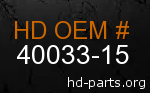 hd 40033-15 genuine part number