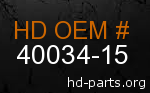 hd 40034-15 genuine part number