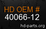 hd 40066-12 genuine part number