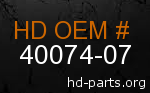 hd 40074-07 genuine part number