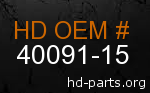 hd 40091-15 genuine part number