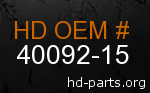 hd 40092-15 genuine part number
