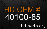 hd 40100-85 genuine part number