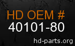 hd 40101-80 genuine part number