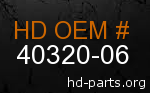 hd 40320-06 genuine part number