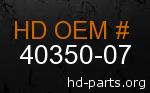 hd 40350-07 genuine part number