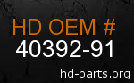 hd 40392-91 genuine part number