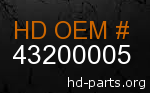 hd 43200005 genuine part number