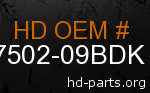 hd 47502-09BDK genuine part number