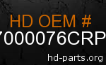 hd 57000076CRP genuine part number