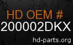 hd 57200002DKX genuine part number