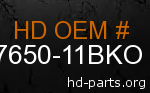 hd 57650-11BKO genuine part number