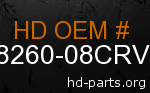 hd 58260-08CRV genuine part number