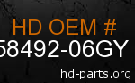 hd 58492-06GY genuine part number