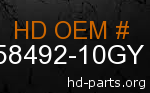 hd 58492-10GY genuine part number