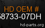 hd 58733-07DH genuine part number
