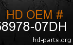 hd 58978-07DH genuine part number