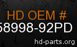 hd 58998-92PD genuine part number