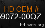 hd 59072-00QZ genuine part number